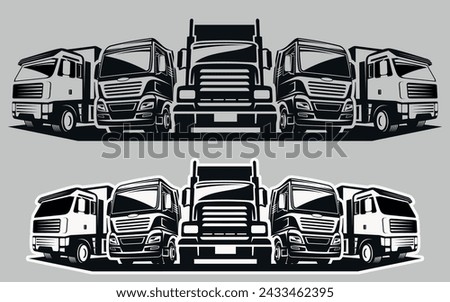 truck cab vector icon isolated on white background
