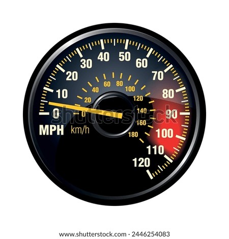 vector car speedometer isolated on white background