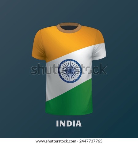 vector T-shirt in the colors of the Indian flag