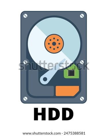 hard drive HDD vector icon isolated on white background

