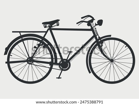 bicycle vector icon isolated on white background