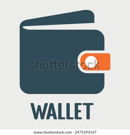 wallet vector icon isolated on white background