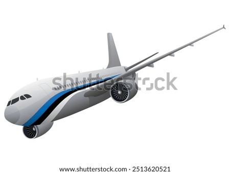 vector airplane with Estoniaт flag isolated