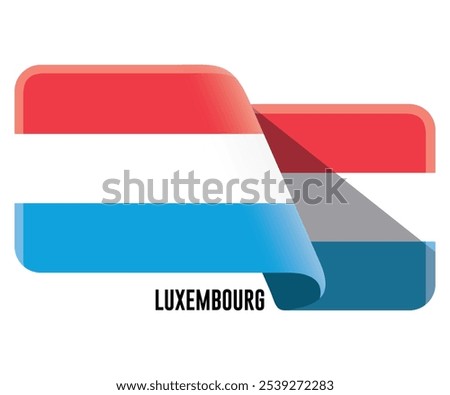 vector icon with Luxembourg flag isolated on white background