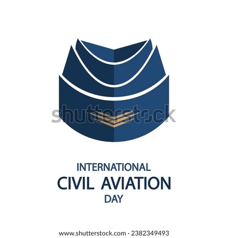 Civil aviation international day stewardess, vector art illustration.