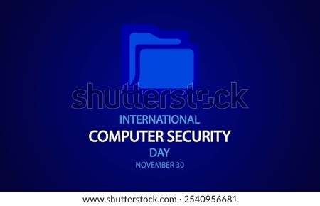 Computer Security Day folder, vector art illustration.