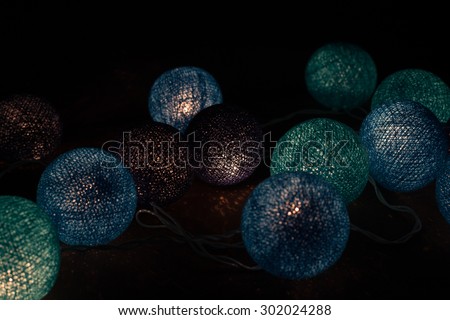colorful light ball cotton , String lights