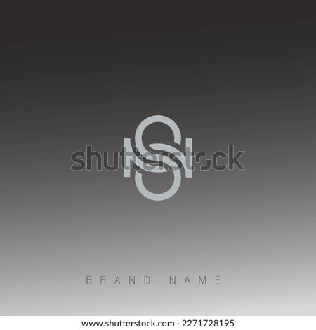SN NS Logo Design Simple Vector. Imagine de stoc © 