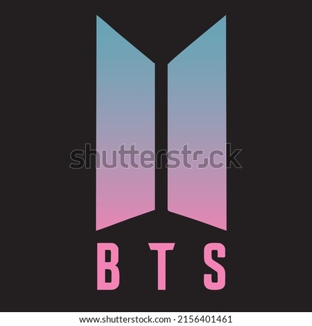 BTS logo bright colors division of layers and colors