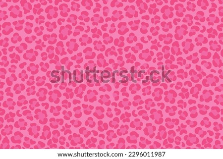 Hot pink leopard jaguar pattern with pink spots seamless design