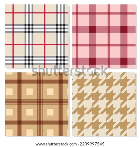 checkered hounds tooth pattern set