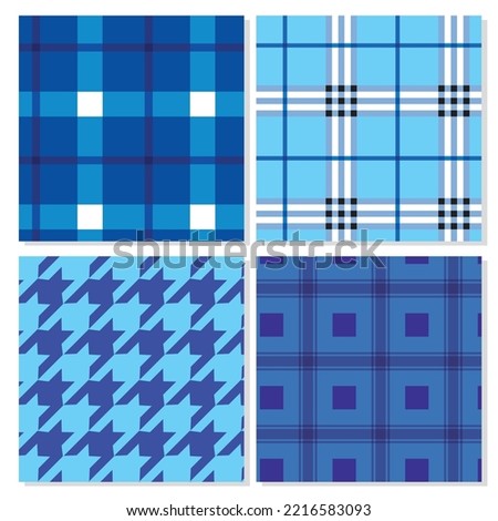 checkered houndstooth for fabric pattern blue