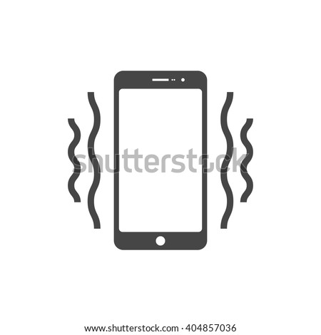 Smart phone in silent mode icon. Smartphone on vibration mode sign. Vector illustration.