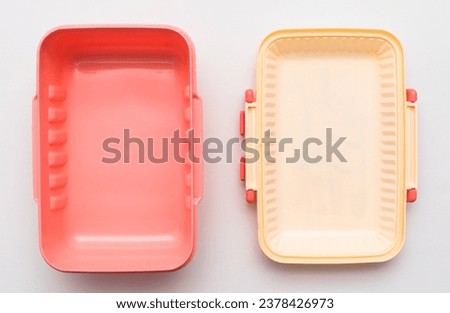 Similar – Image, Stock Photo open empty plastic pink bag