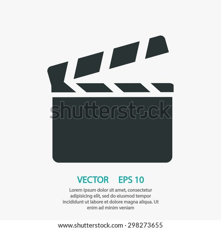 Clapper board  icon. One of set web icons