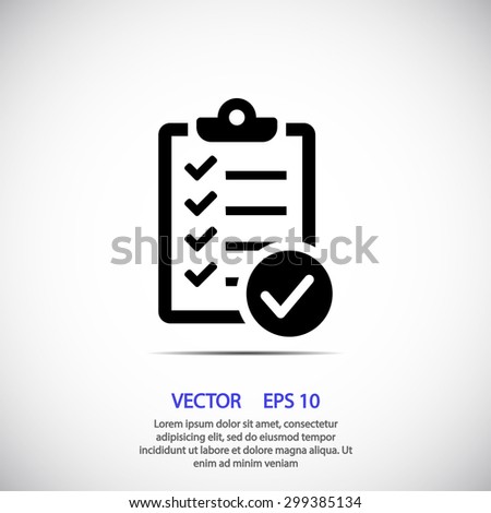 checklist icon. One of set web icons