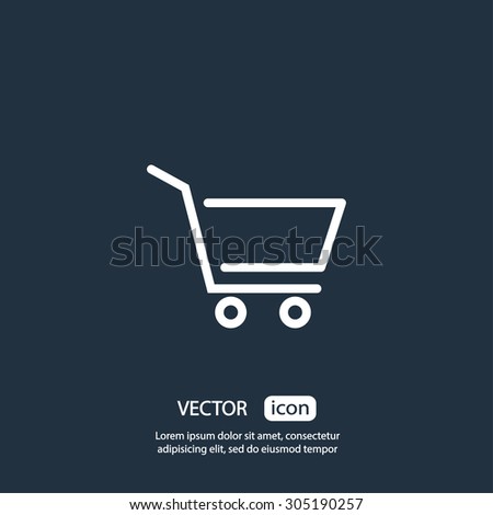 Shopping cart. One of a set of linear web icons