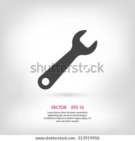wrench icon. One of set web icons