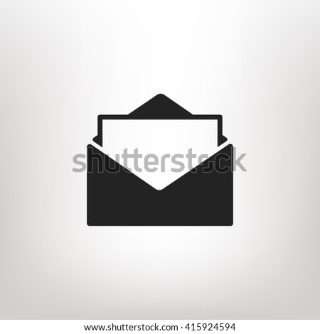 Open mail icon vector