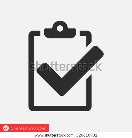 checklist icon. One of set web icons