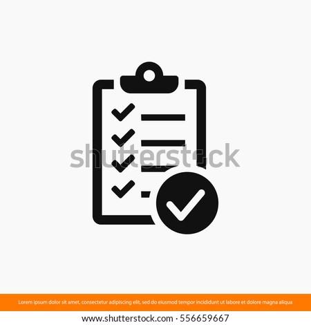 checklist icon. One of set web icons