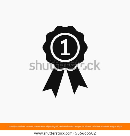First place award, first icon. One of set web icons