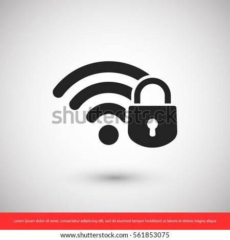  security wifi  icon. One of set web icons