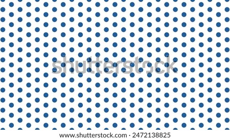 Seamless pattern of blue polka dots with transparent background