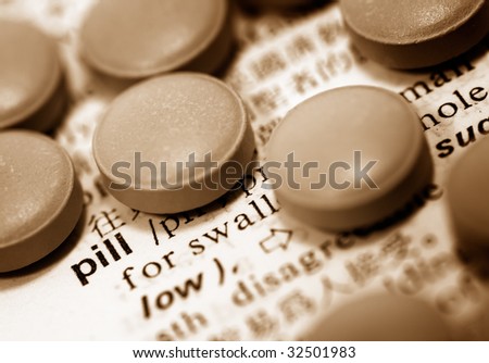 Here are a lot of pills on the paper.