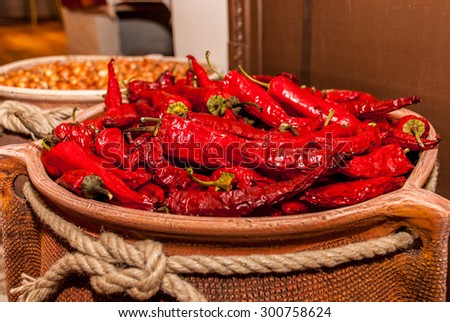 Red chilly pepper serving as a spicy