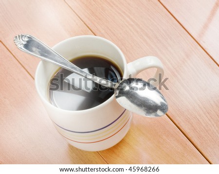 Steaming hot morning coffee