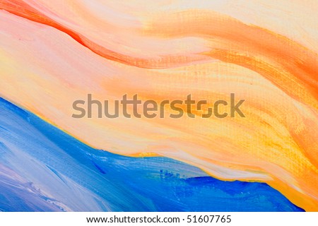 Abstract art textured background, closeup fragment from a colorful acrylic painting on wood