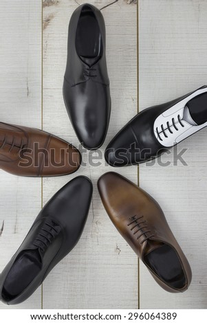 A variety of shoes for men