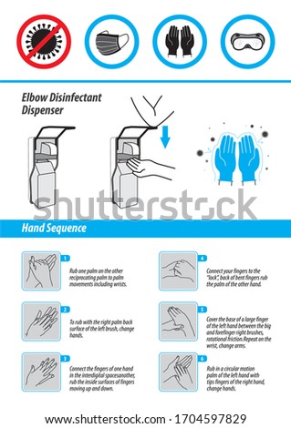 elbow dispenser virus protection and right hand washing 