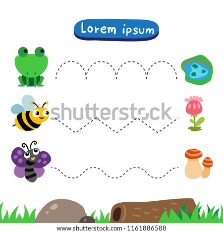 animals matching game vector design