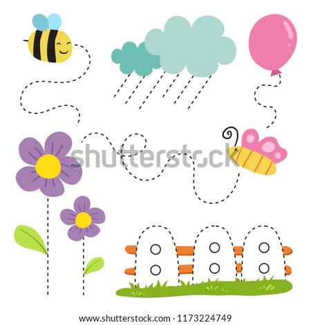 worksheet vector design for kid