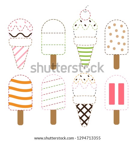 ice cream worksheet design