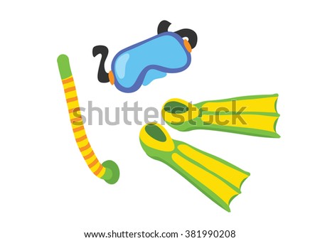 snorkel and flippers 