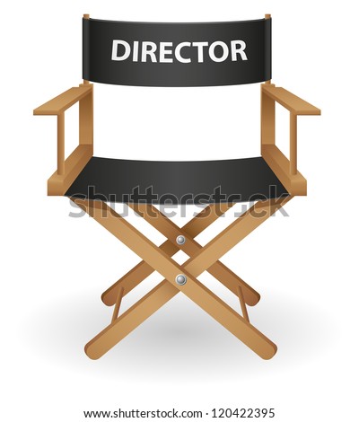 director movie chair vector illustration isolated on white background