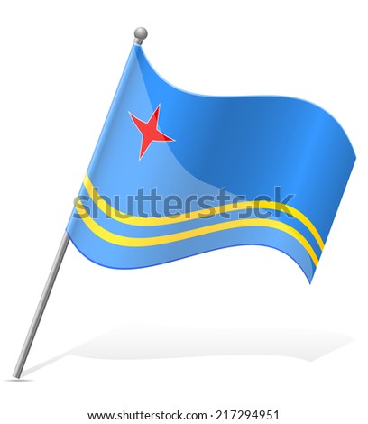 flag of Aruba vector illustration isolated on white background