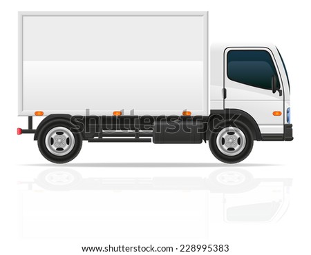 small truck for transportation cargo vector illustration isolated on white background