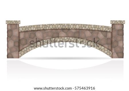 stone bridge stock vector illustration isolated on white background