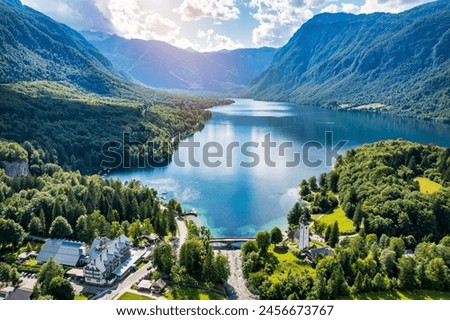 Similar – Image, Stock Photo Pond in the Alps Lake