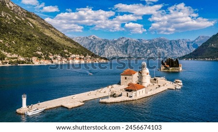 Similar – Image, Stock Photo View of Kotor Bay, Montenegro