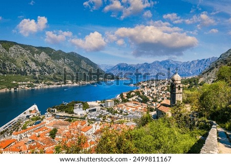 Similar – Image, Stock Photo View of Kotor Bay, Montenegro