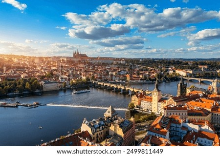 Image, Stock Photo the bridges of Prague