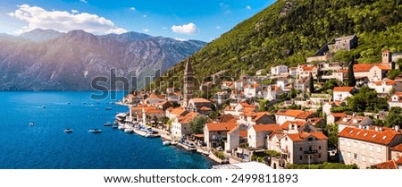 Similar – Image, Stock Photo View of Kotor Bay, Montenegro