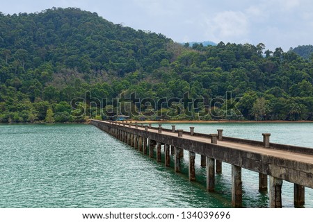 concrete pier on the island Koh Chang, Thailand