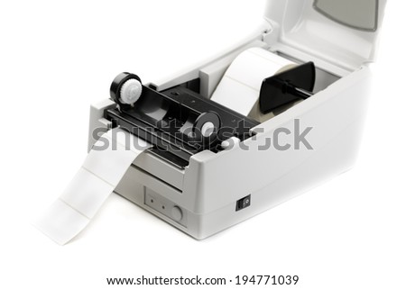 Label printer with blank message ready to insert message of your choice. The image is isolated on a white background