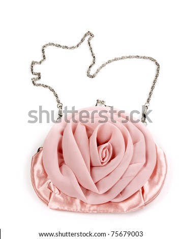 pink ladies small pouch isolated on white background